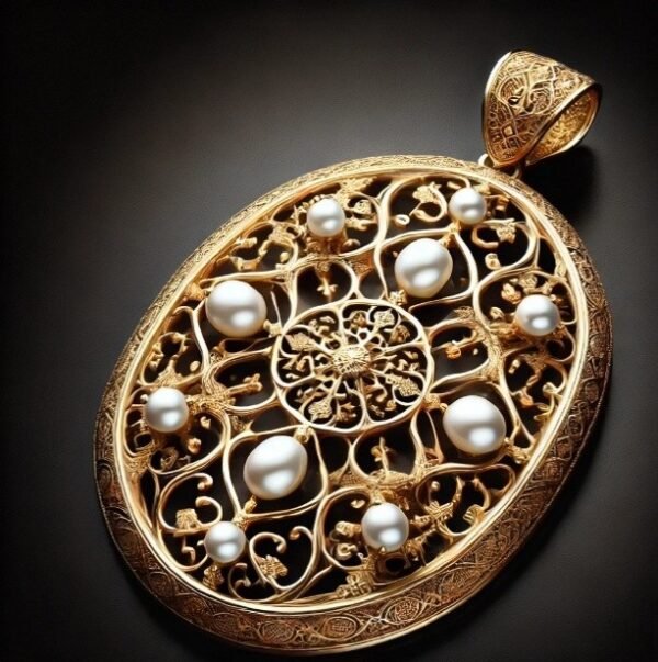 Pearl (Lu’lu’) and Gold Tasbih Necklace